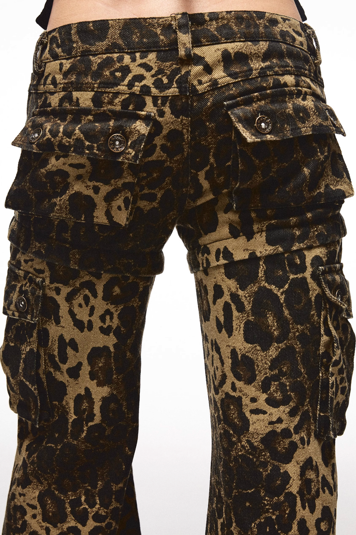 Leopard Print Detachable Jeans