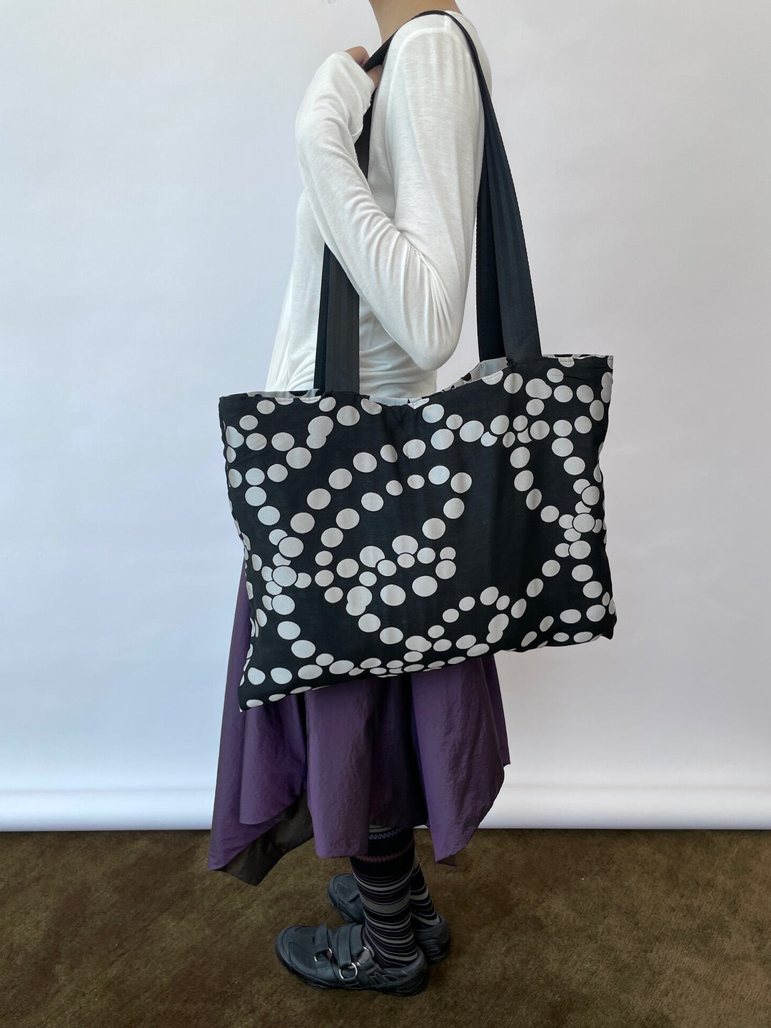 Reversible Polka Dot Tote Bag