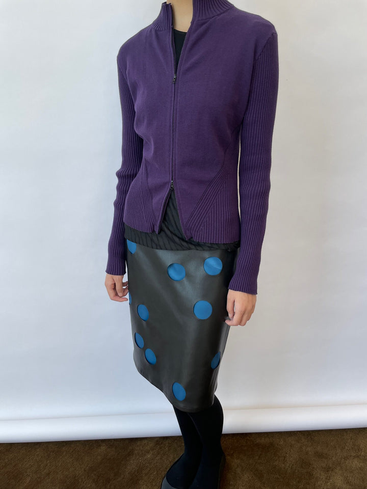 Cut Out Polka Dot Skirt