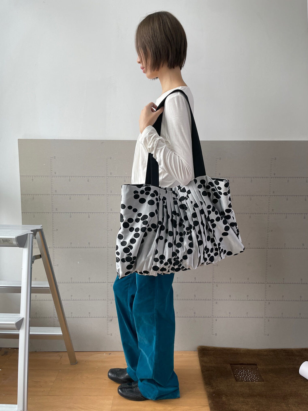Reversible Polka Dot Tote Bag