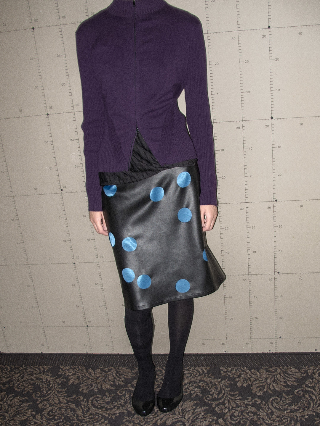 Cut Out Polka Dot Skirt