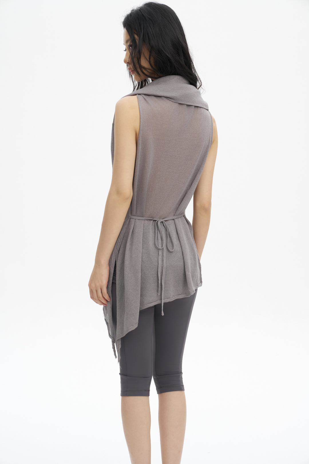 Draped Multi-Way Top - Grey