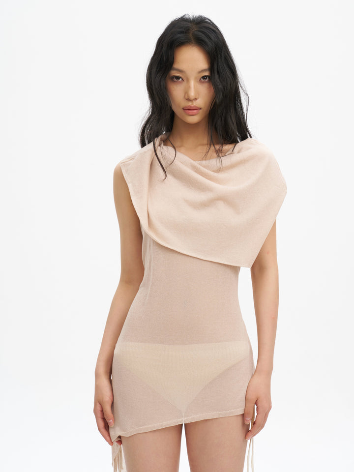 Draped Multi-Way Top - Beige