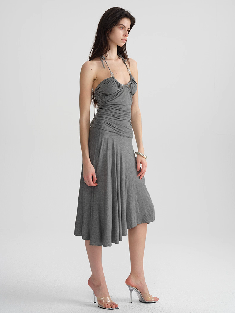 Seam Detail Midi Skirt