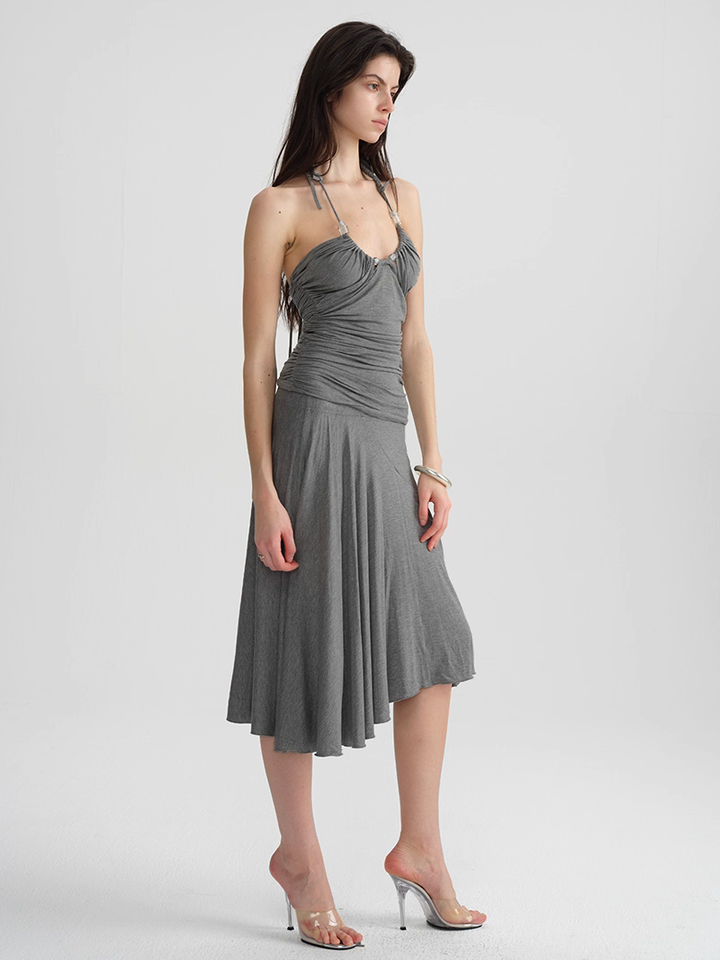 Seam Detail Midi Skirt