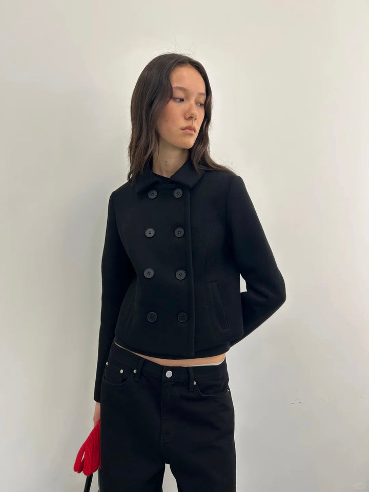 Wool Blend Short Coat