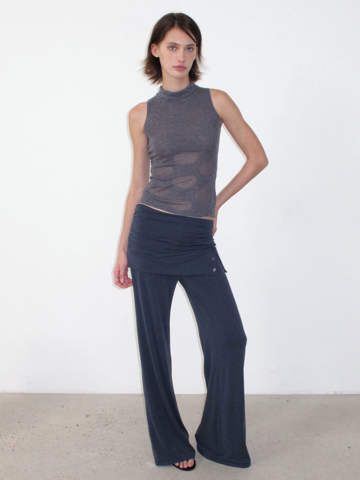 Button Detail Skirt Trousers