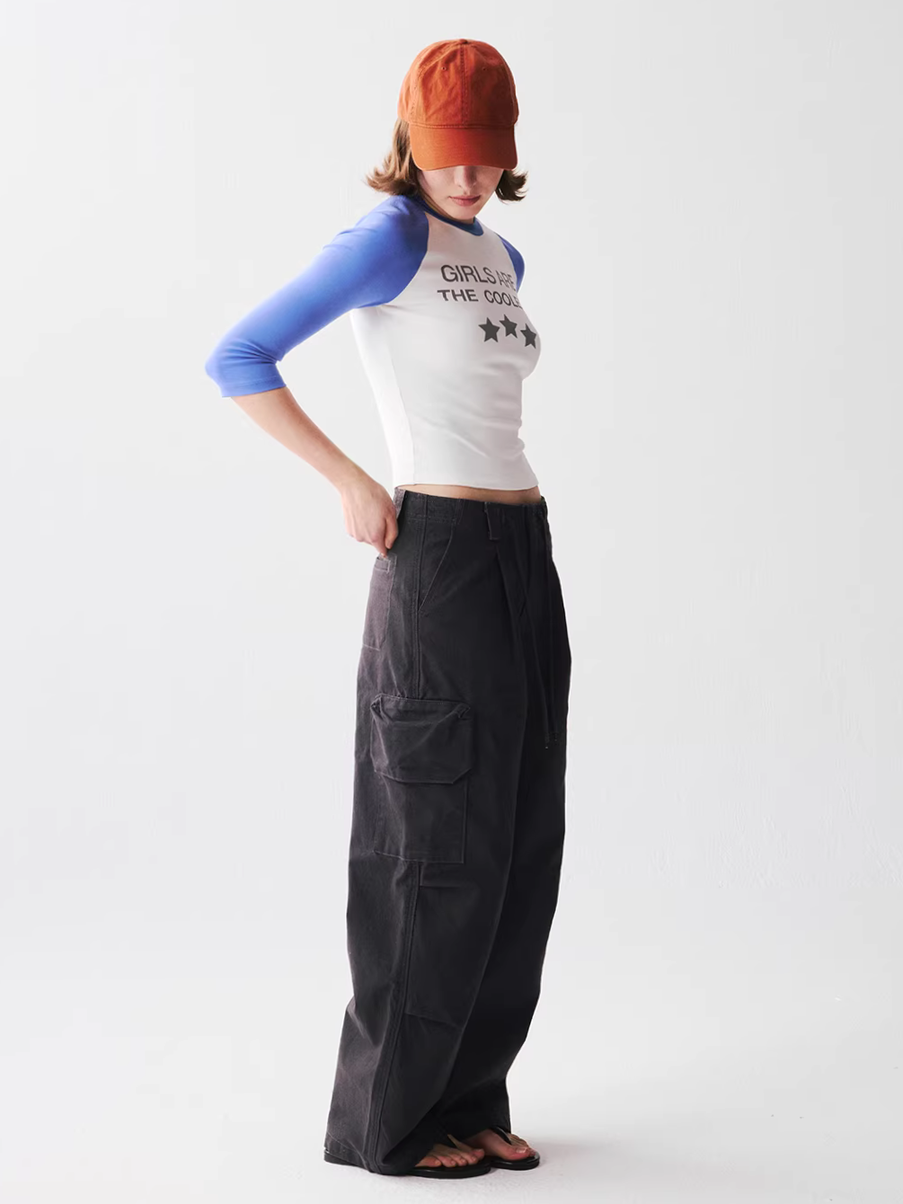 Cotton Drawstring Cargo Trousers
