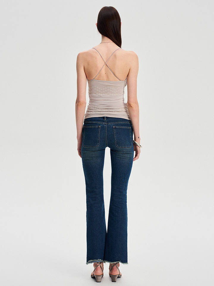 Beaded Detail Cami Top - Grey