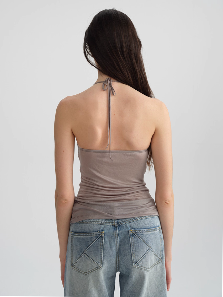 Bra Detail Halter Neck Top