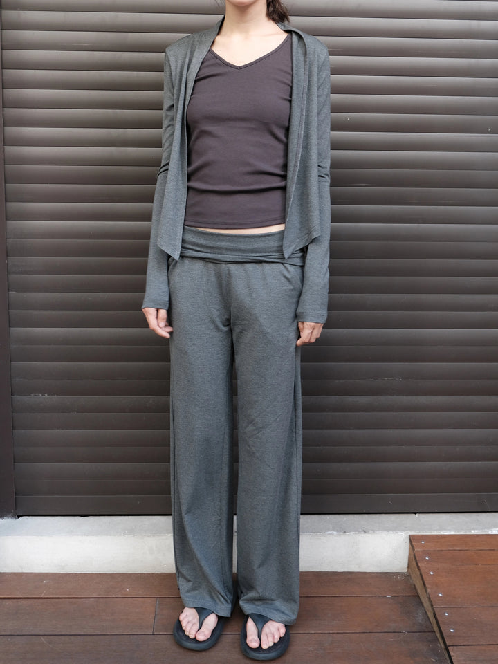 Foldover Straight Leg Trousers
