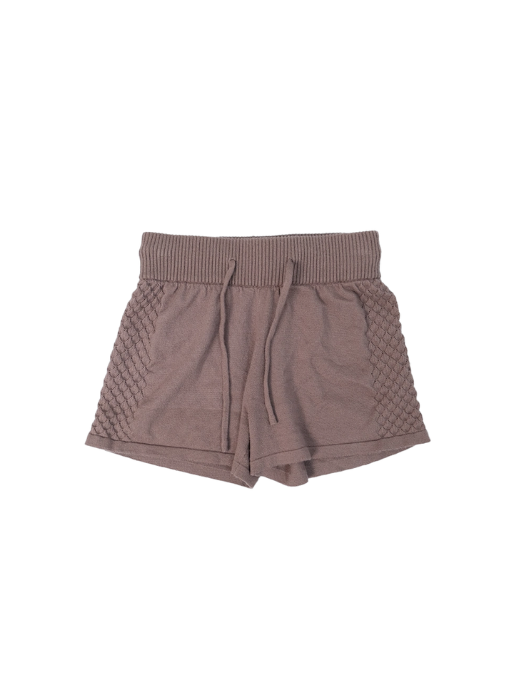 Peplum Cardigan and Knit Shorts Set
