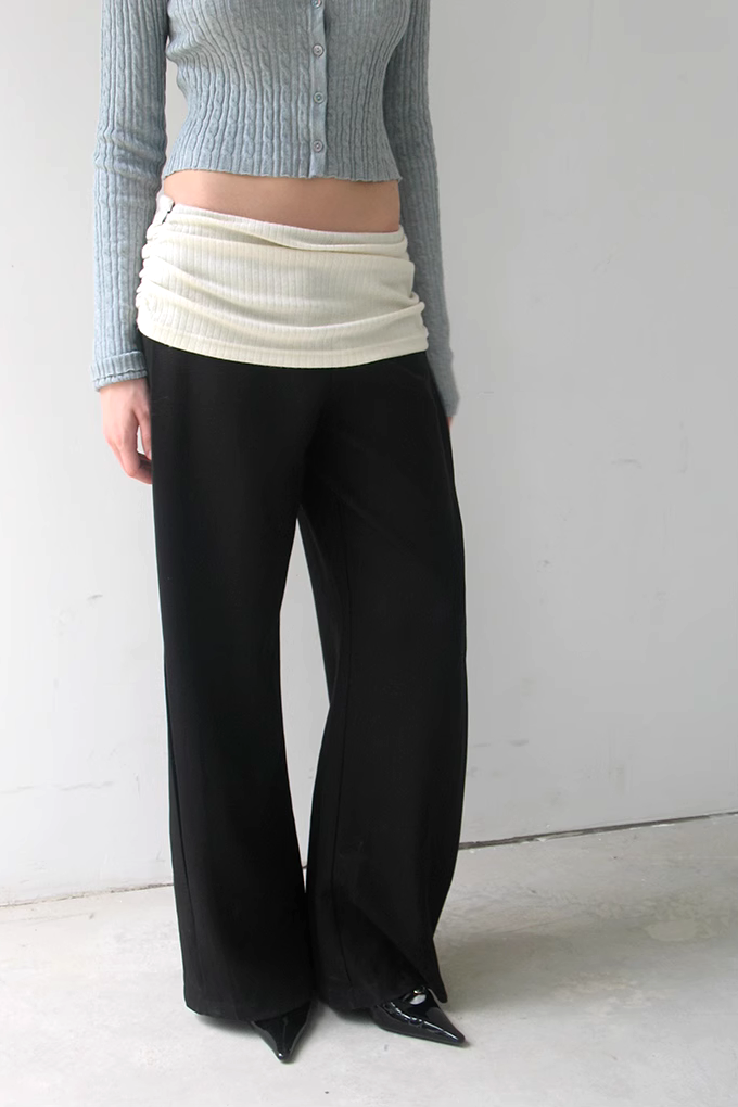 Foldover Wide Leg Pants