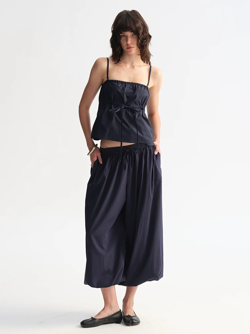 Ruched Drawstring Cami Top