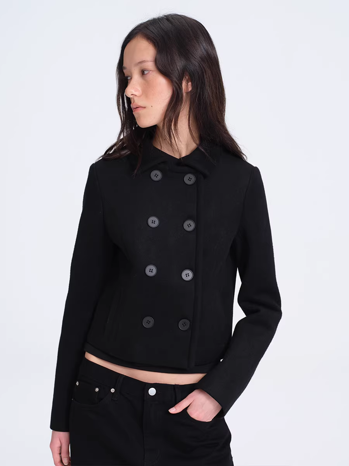 Wool Blend Short Coat