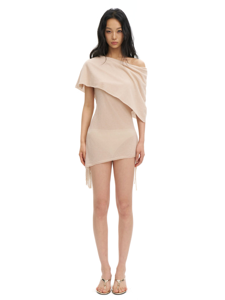 Draped Multi-Way Top - Beige