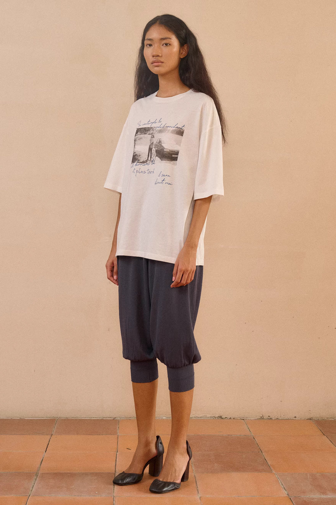 Foldover Knit Capri Trousers