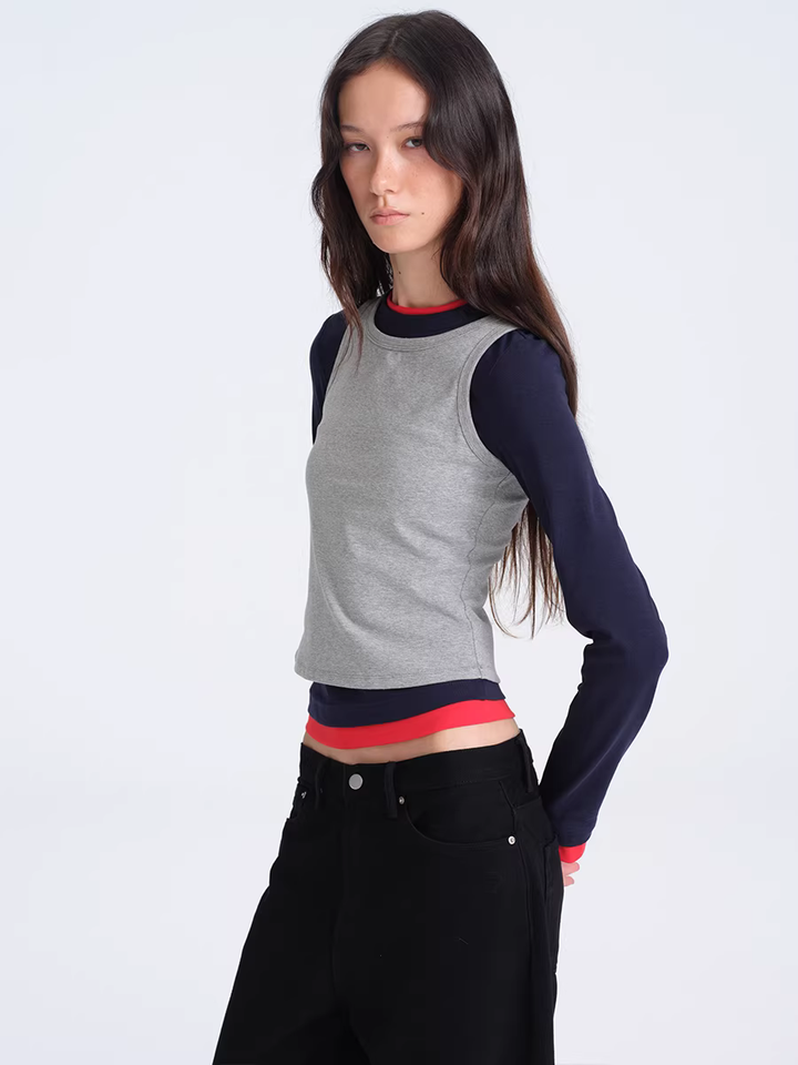 Colour Block Top Set