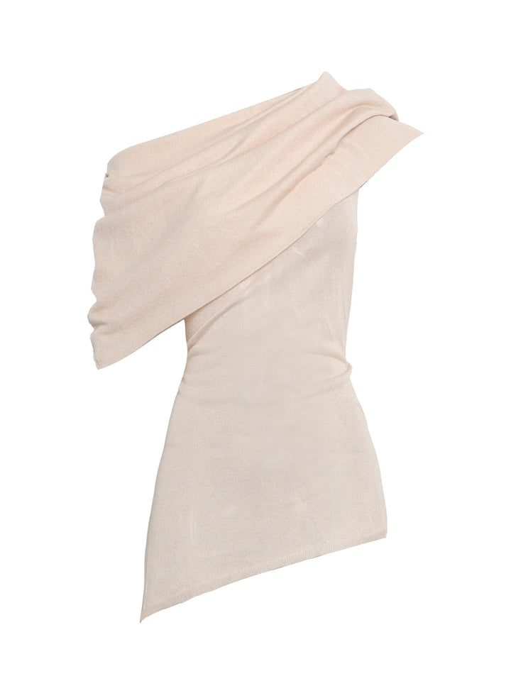 Draped Multi-Way Top - Beige