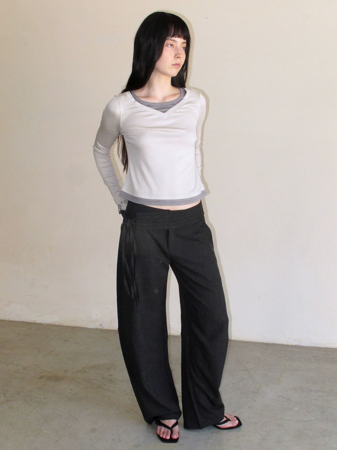 Faux Double Layer Top - Cream