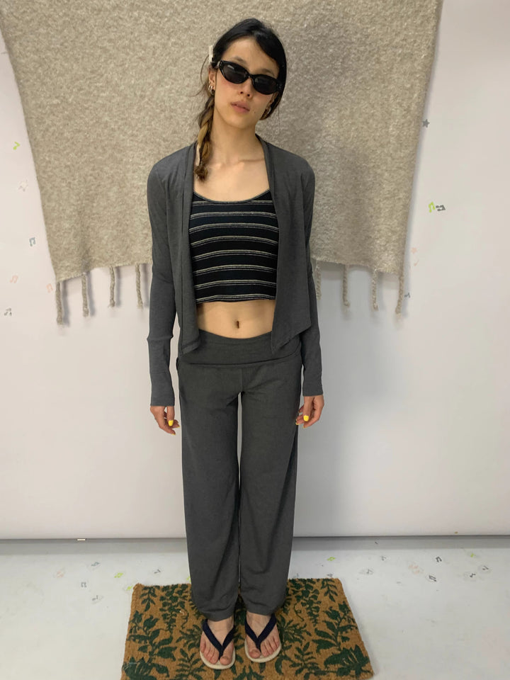 Foldover Straight Leg Trousers