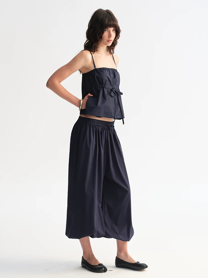 Ruched Drawstring Cami Top