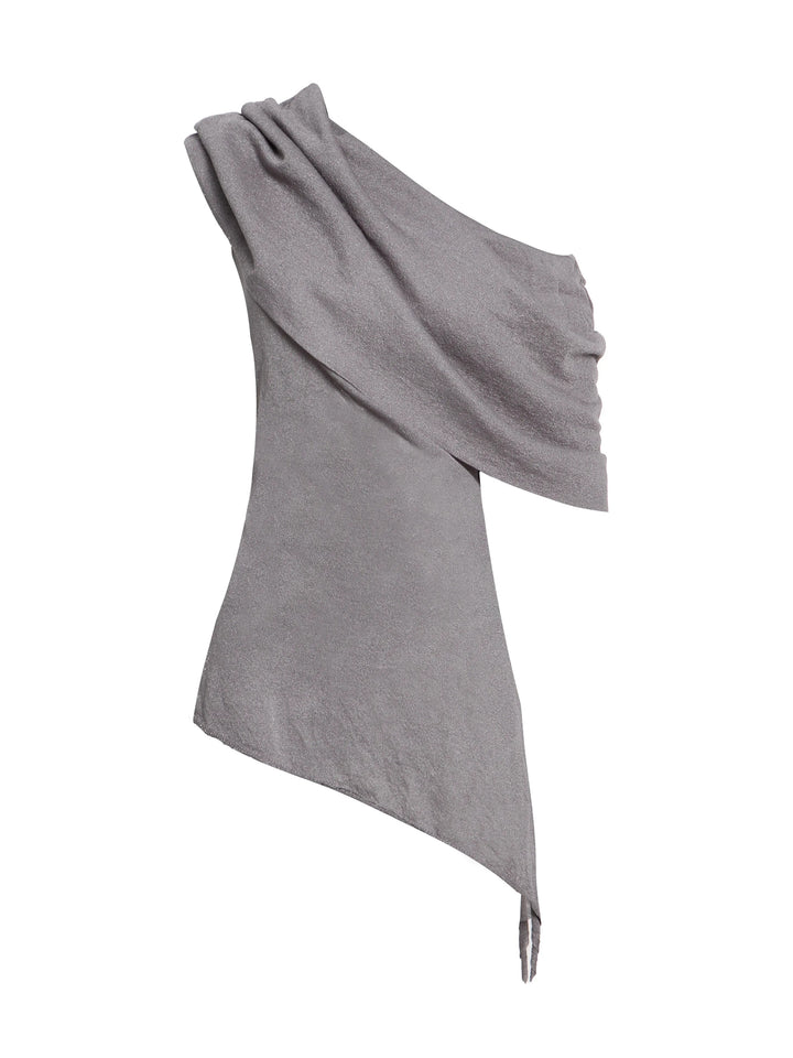 Draped Multi-Way Top - Grey