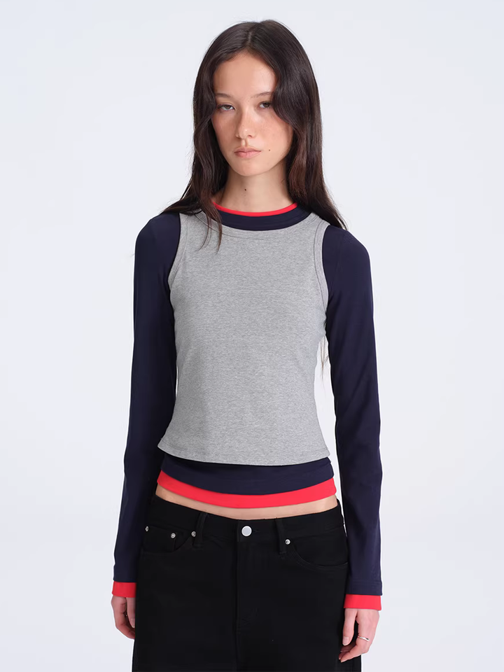 Colour Block Top Set