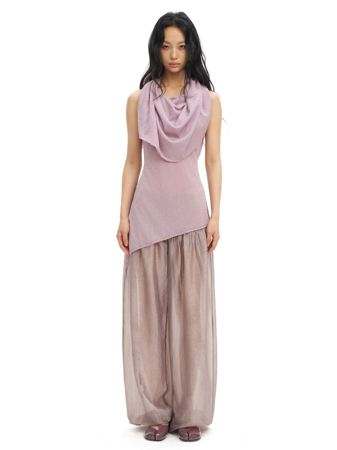 Sheer Balloon Trousers - Pink