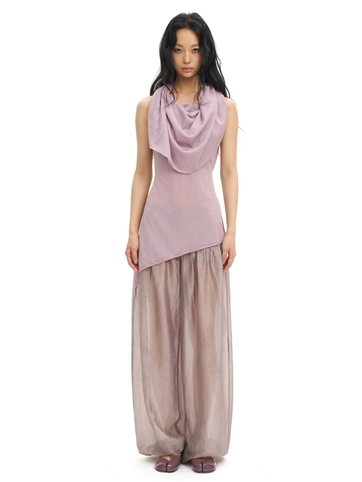 Sheer Balloon Trousers - Pink