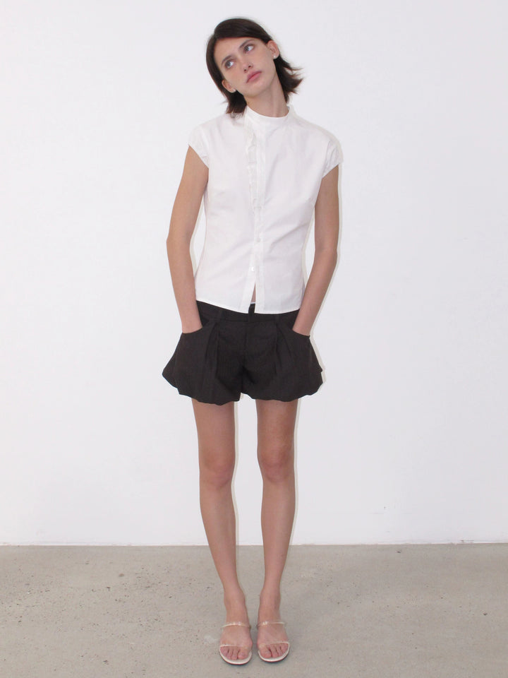 Pinstripe Balloon Shorts