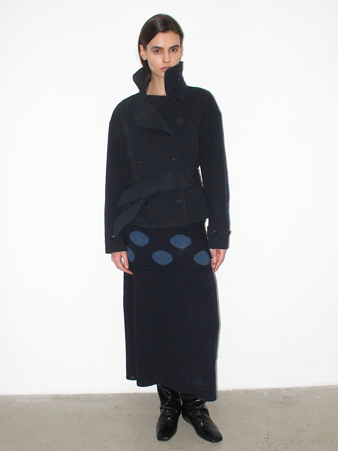 High Neck Short Trench Coat