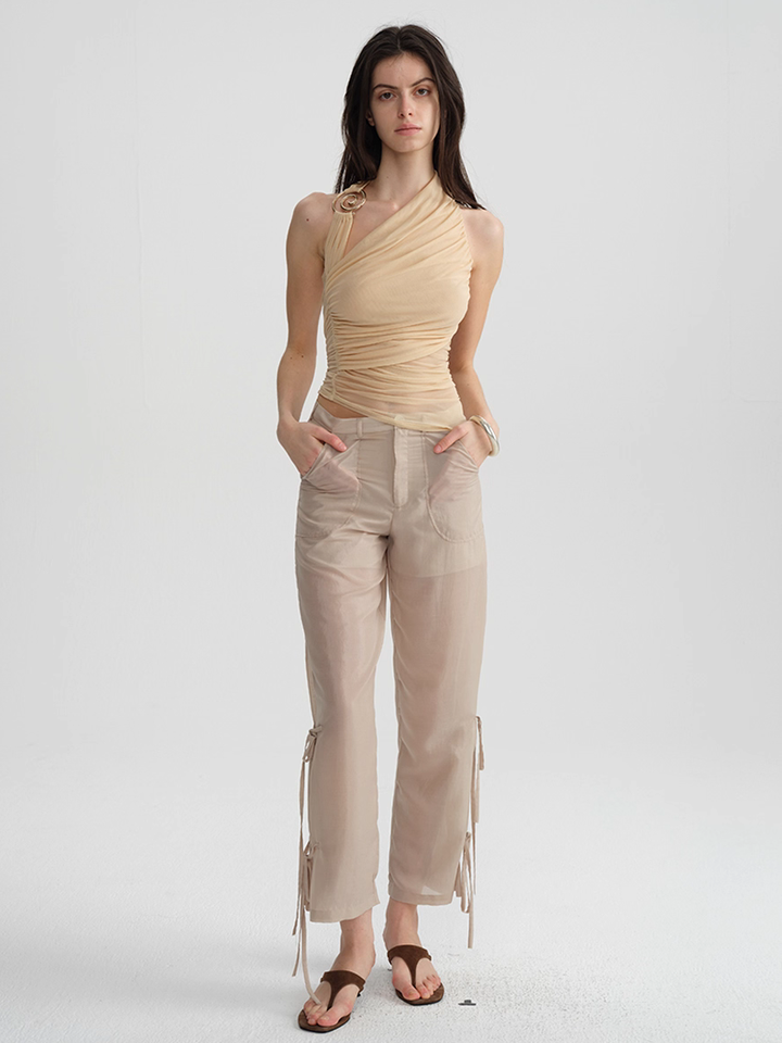 Ring Detail Halter Neck Top