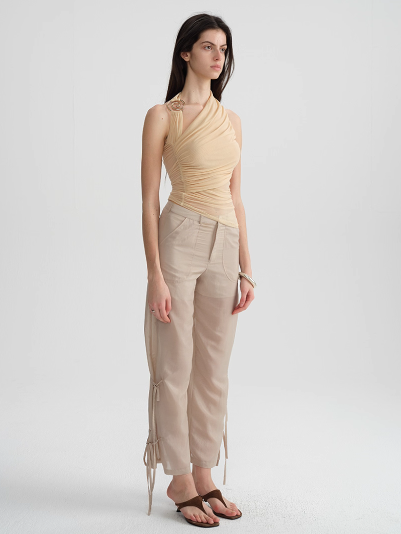 Ring Detail Halter Neck Top
