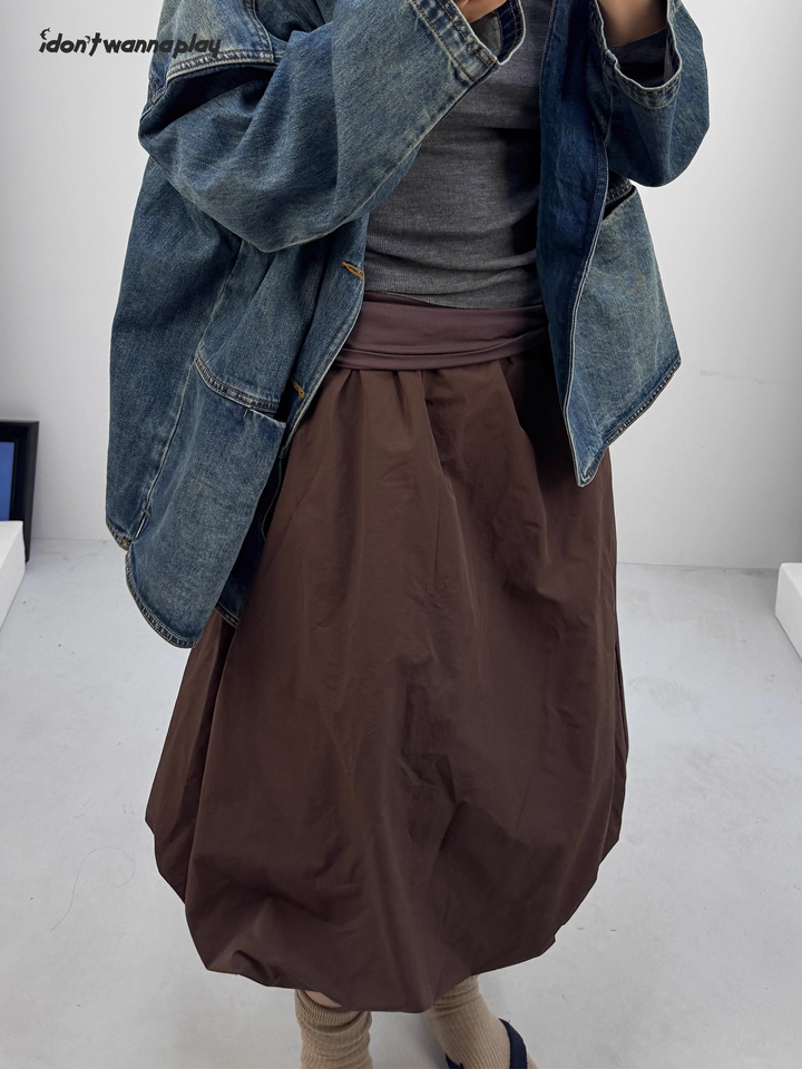 Foldover Balloon Skirt