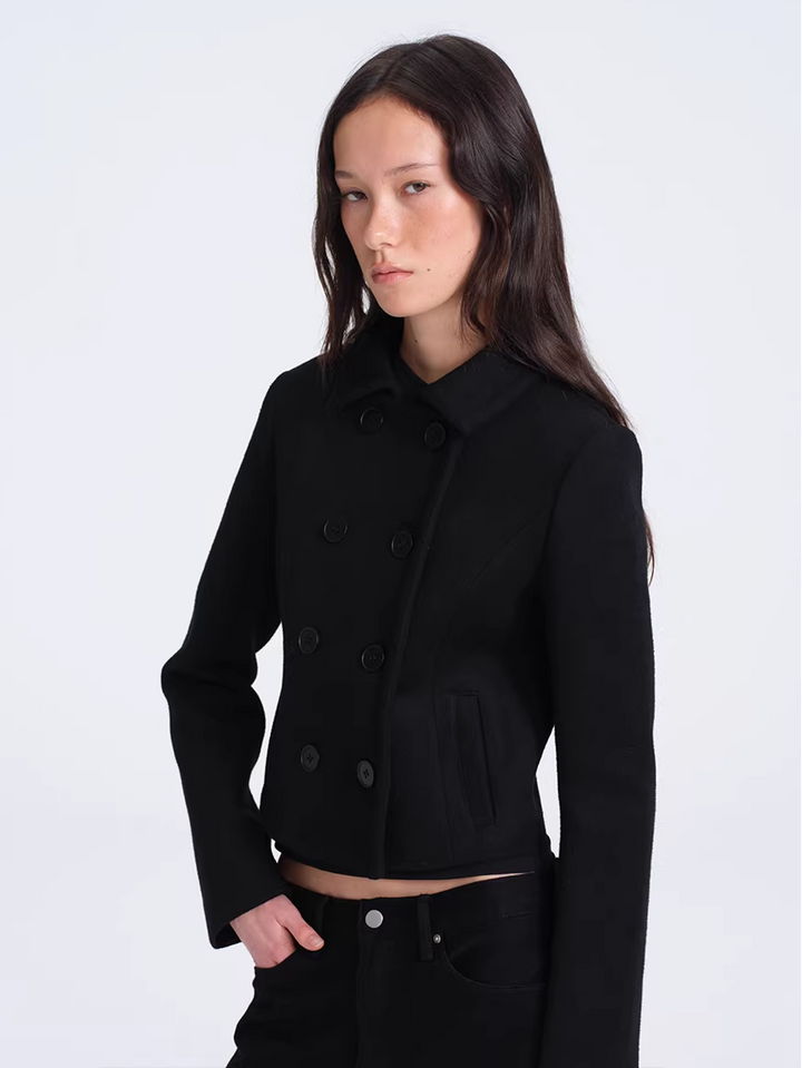 Wool Blend Short Coat