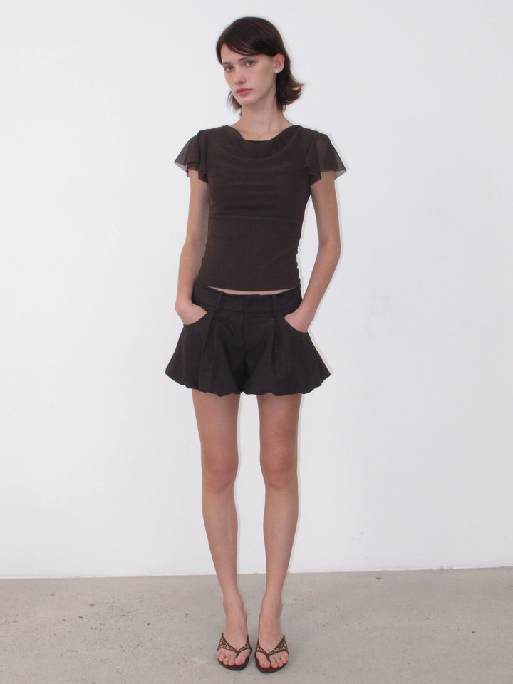 Pinstripe Balloon Shorts