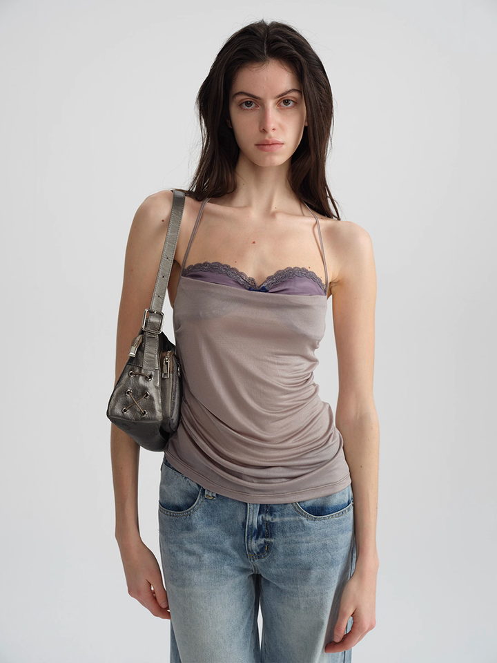 Bra Detail Halter Neck Top