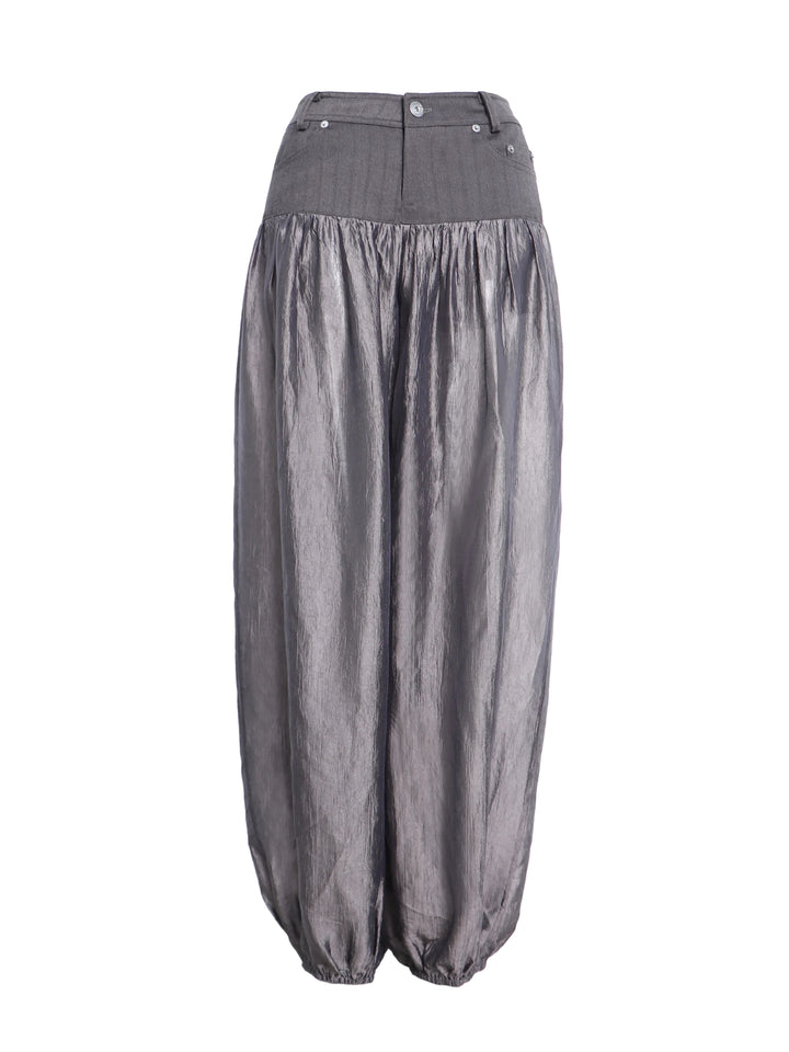 Sheer Balloon Trousers - Grey