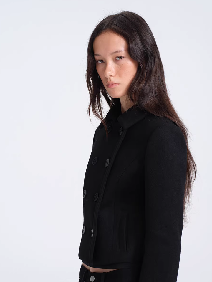 Wool Blend Short Coat
