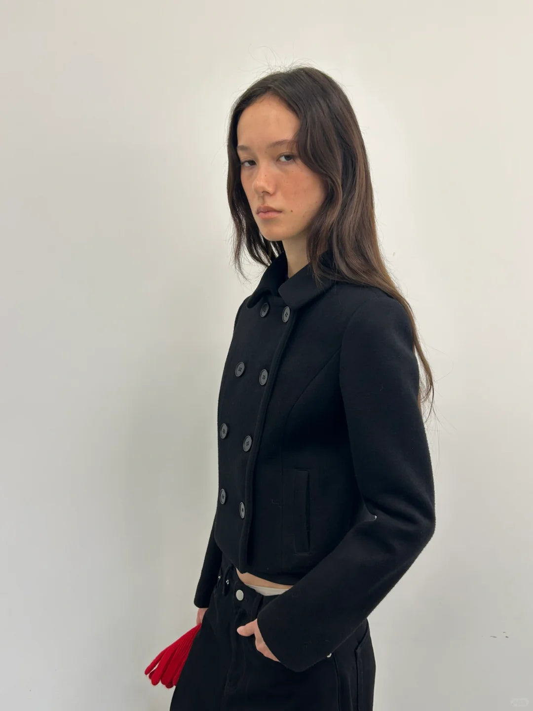 Wool Blend Short Coat