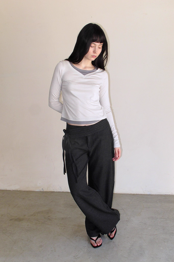 Faux Double Layer Top - Cream