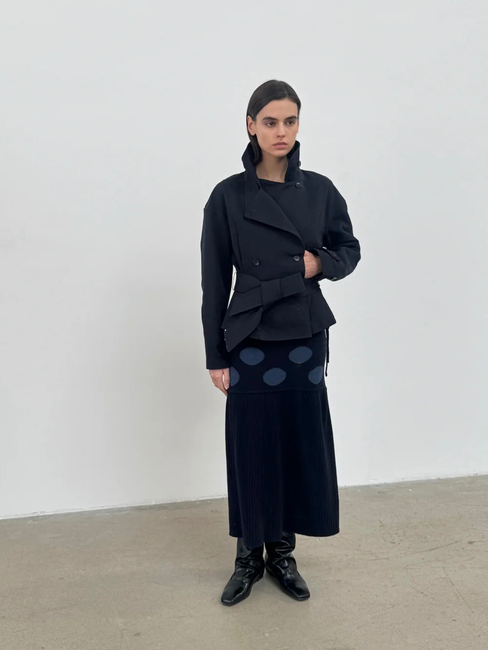 High Neck Short Trench Coat