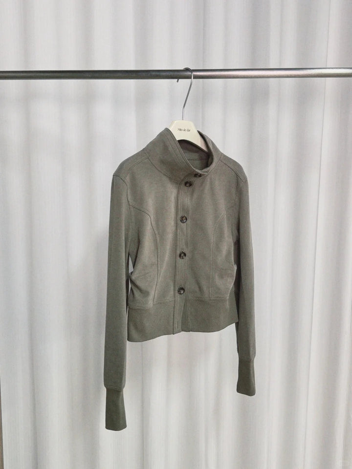 High Neck Cropped Jacket