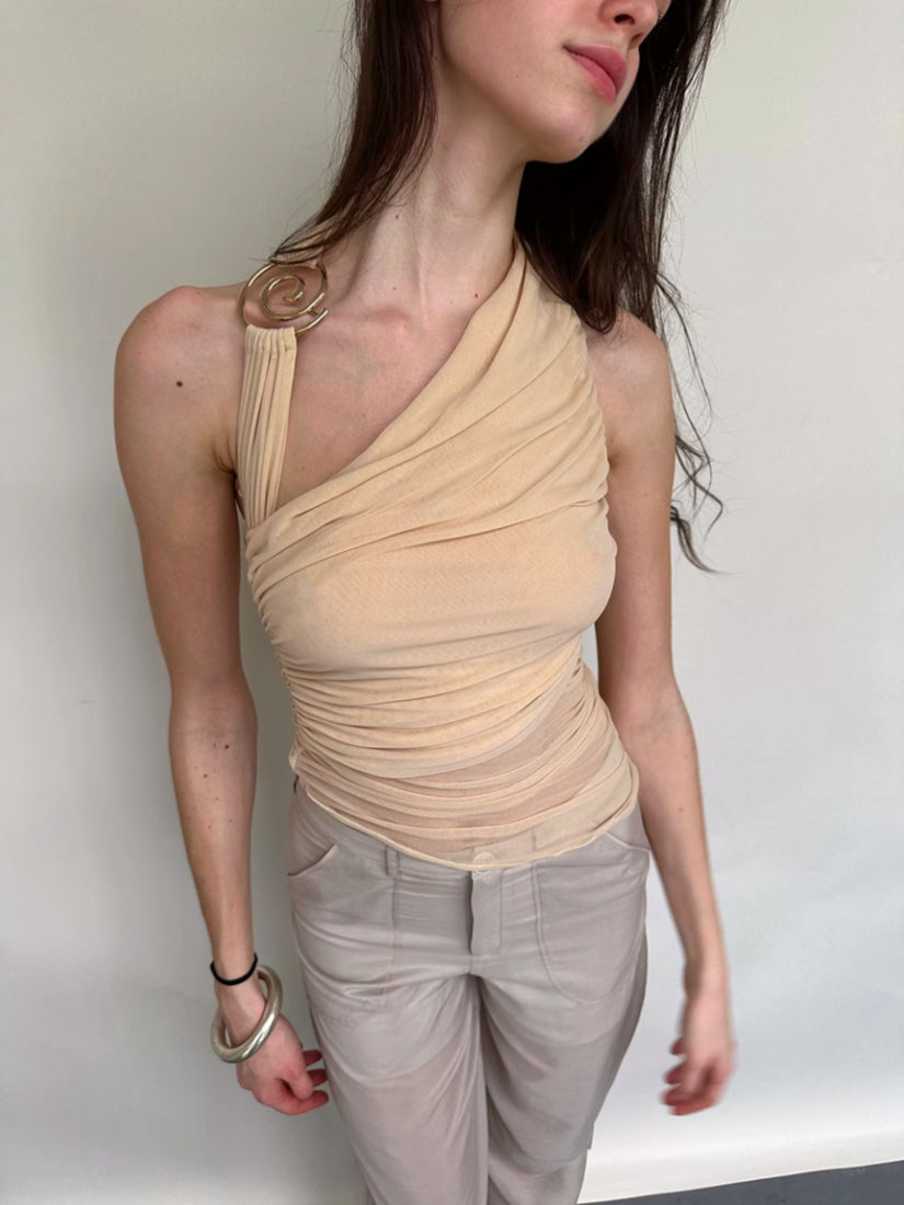 Ring Detail Halter Neck Top