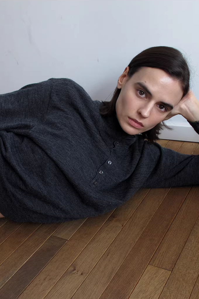 Dolman Sleeve Wool Sweater