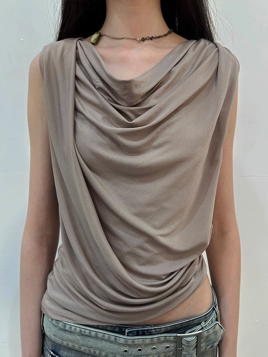 Draped Open Back Top