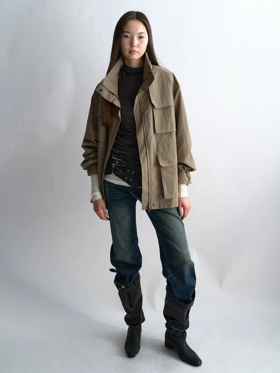 Low Rise Straight Leg Jeans