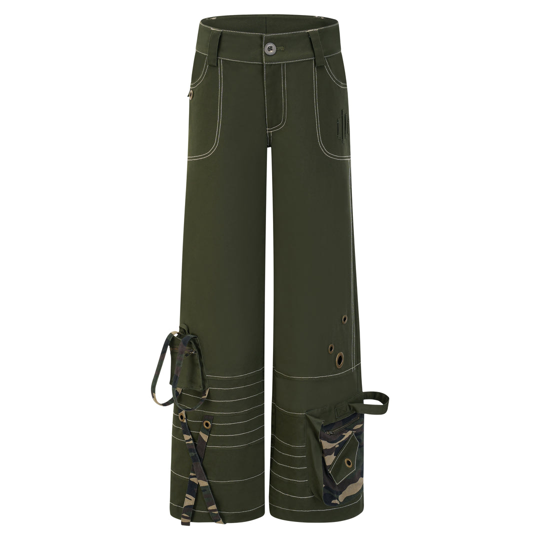 Camo Detail Cargo Pants